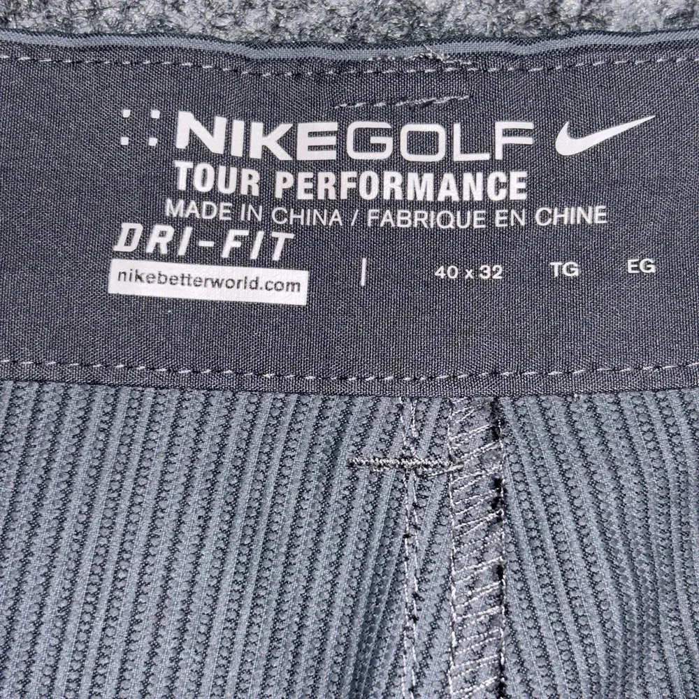 Nike Golf Pants Mens 40x32 Charcoal Pinstripe‎ Tour Performance Dri Fit